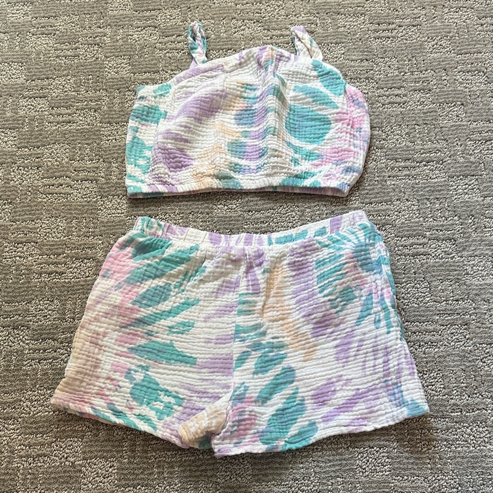 Colorful Tie-Dye Two-Piece Set size 8 girls